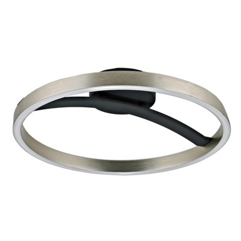 POWERTECH LED φωτιστικό οροφής HLL-0200, 29W, 4000K, Φ38x10cm, ασημί/μαύρο