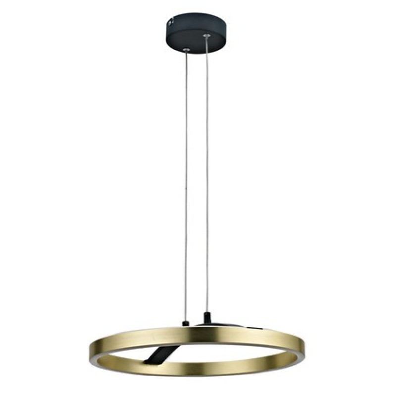 POWERTECH LED φωτιστικό οροφής HLL-0201, 29W, 4000K, Φ38x120cm, χρυσό/μαύρο