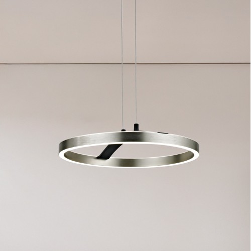 POWERTECH LED φωτιστικό οροφής HLL-0202, 29W, 4000K, Φ38x120cm, ασημί/μαύρο