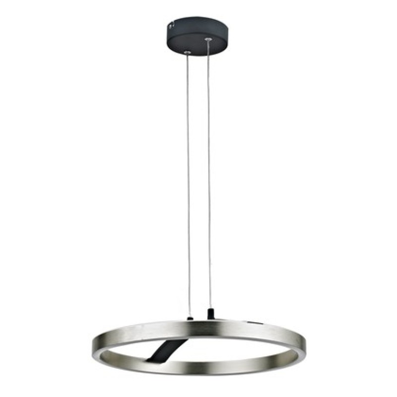 POWERTECH LED φωτιστικό οροφής HLL-0202, 29W, 4000K, Φ38x120cm, ασημί/μαύρο