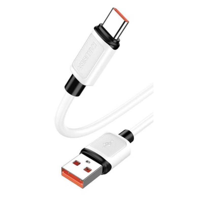 KAKUSIGA καλώδιο USB-C σε USB KSC-998, σιλικόνης, 5A, 480Mbps, 1m, λευκό