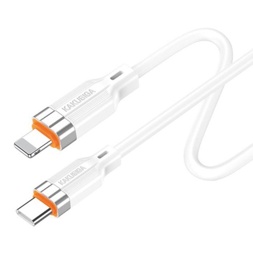 KAKUSIGA καλώδιο Lightning σε USB-C KSC-995, σιλικόνης, 30W, 480Mbps, 1m, λευκό