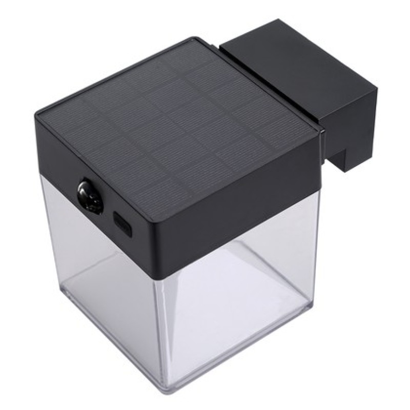 POWERTECH LED ηλιακό φωτιστικό PT-1519 με αισθητήρα κίνησης, 4W, 2000mAh, μαύρο