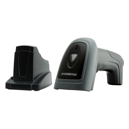 GTCODESTAR barcode scanner X-1901B με βάση, 1D & 2D, ενσύρματο & ασύρματο, Bluetooth, 2000mAh, μαύρο