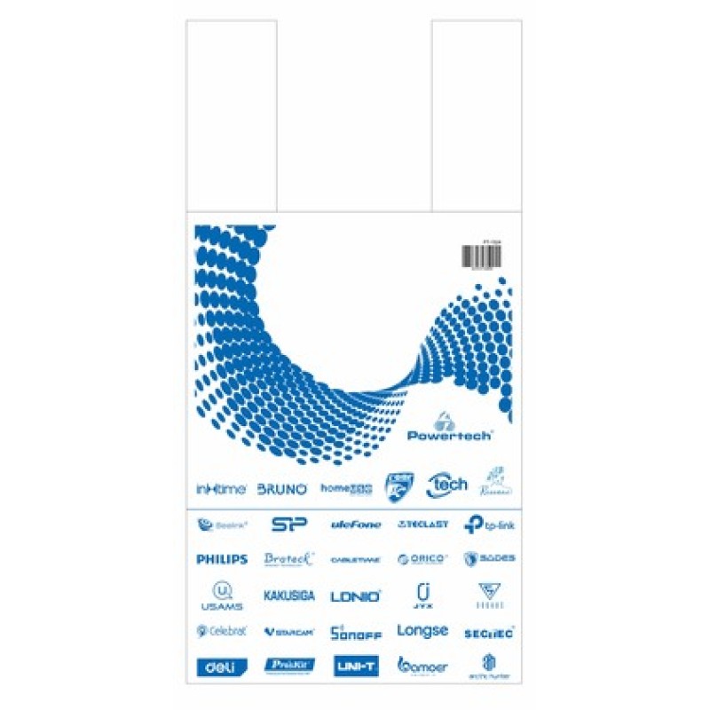 Σακούλα εμπορευμάτων τύπου φανελάκι PT-1524, 30x60cm, νάιλον, 20τμχ