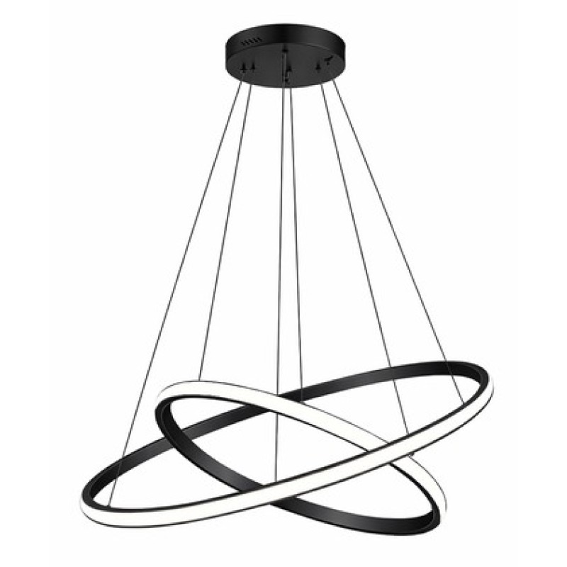 POWERTECH LED φωτιστικό οροφής PT-1529, 60W, 4000K, Φ80x120cm, μαύρο