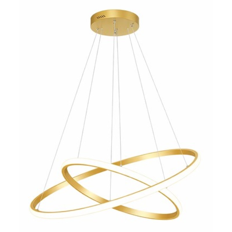 POWERTECH LED φωτιστικό οροφής PT-1530, 60W, 4000K, Φ80x120cm, χρυσό