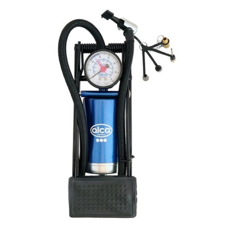 ALCA τρόμπα ποδιού 201200 με μανόμετρο, 100PSI, μπλε