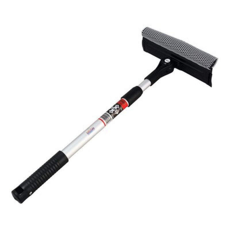 HEYNER καθαριστής τζαμιών 407300, τηλεσκοπικός έως 80cm, ασημί/μαύρος