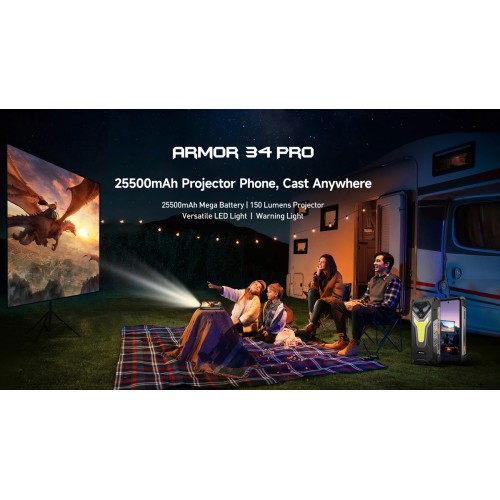 ULEFONE smartphone Armor 34 Pro με βιντεοπροβολέα, 6.95