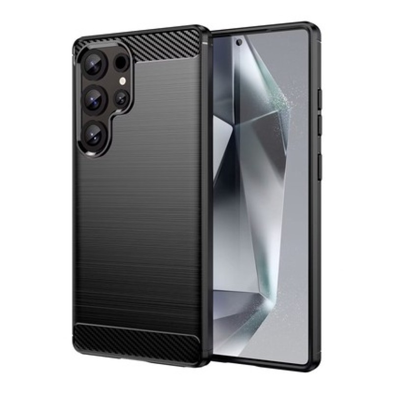 POWERTECH Θήκη Carbon MOB-2010 για Samsung S25 Ultra, μαύρη