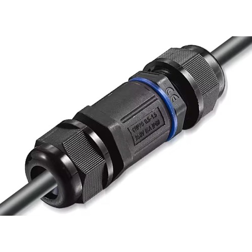 POWERTECH αδιάβροχος σύνδεσμος καλωδίων τροφοδοσίας TOOL-0112, 3pin, IP68, μαύρος