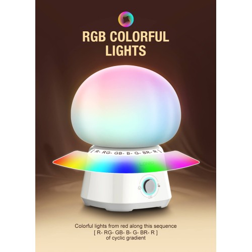 LDNIO LED φωτιστικό νυκτός Y4, RGB, ρυθμιζόμενο, επαναφορτιζόμενο, λευκό