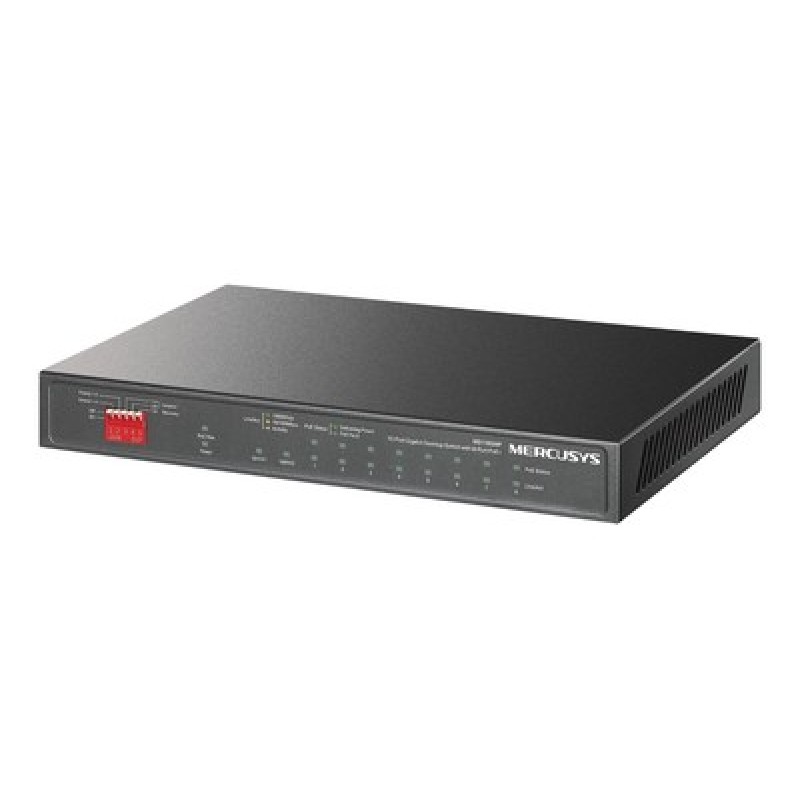 MERCUSYS Desktop Switch MS110GMP, 8x 10/100/1000Mbps PoE+, 2x Gigabit, Ver. 1.0