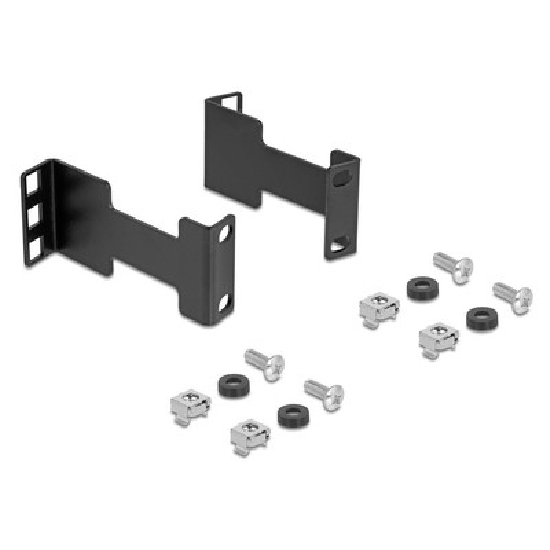 DELOCK αντάπτορας επέκτασης βάθους για rack 67272, έως 10cm, 1U, μαύρο