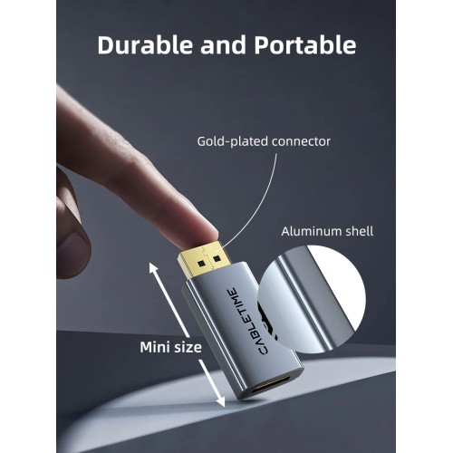 CABLETIME αντάπτορας DisplayPort σε HDMI CT-DMHF4K-AG6, 4K/60Hz, γκρι