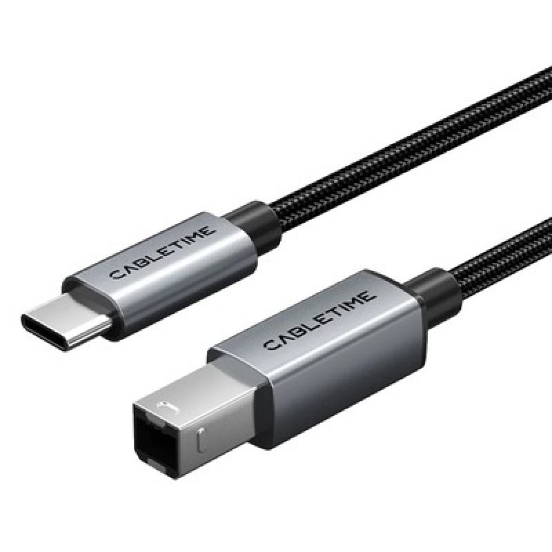 CABLETIME καλώδιο USB-C σε USB Type B CT-CMBM1, 480Mbps, 1.5m, μαύρο