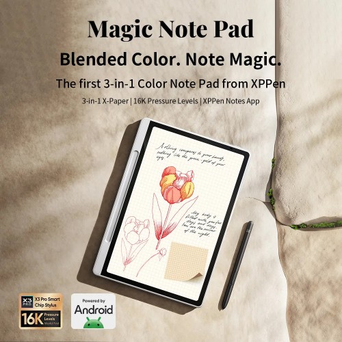 XP-PEN έγχρωμο ψηφιακό σημειωματάριο Magic Note Pad με γραφίδα, 10.95