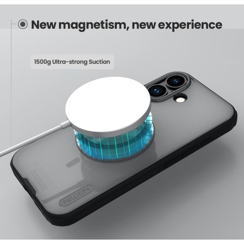 NILLKIN θήκη Super Frosted Shield Pro Magnetic για Apple iPhone 17, διάφανη/μαύρη