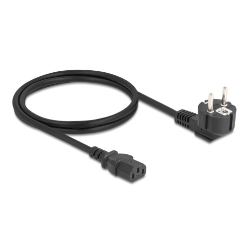 DELOCK καλώδιο τροφοδοσίας 81299, 3x 0.75mm², 1m, μαύρο