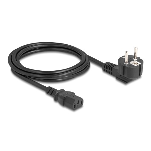 DELOCK καλώδιο τροφοδοσίας 81326, 3x 0.75mm², 2m, μαύρο