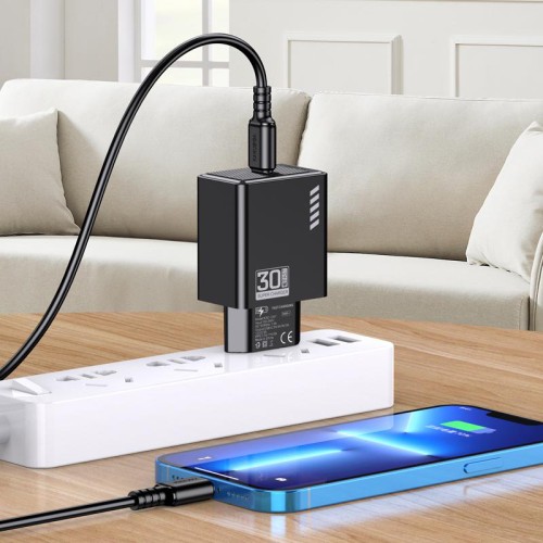 KAKUSIGA φορτιστής τοίχου KSC-1241, USB-C, 30W, μαύρος