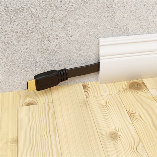 GOOBAY καλώδιο HDMI 77133 με Ethernet, flat, 8K/60Hz, 48 Gbps, 1m, μαύρο