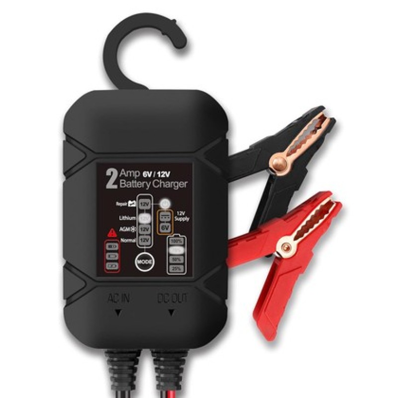 BYGD φορτιστής & συντηρητής μπαταρίας αυτοκινήτου S2000, 6-12V/2A