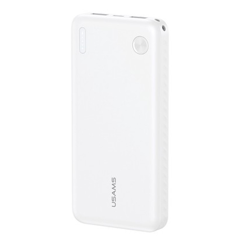 USAMS power bank CD253, 2x θύρες εξόδου, 10000mAh, 10W, λευκό