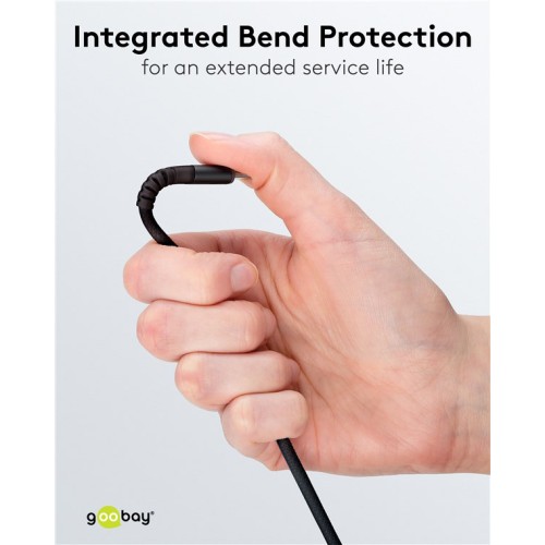 GOOBAY καλώδιο USB-C 73954, 60W, 480Mbps, 2m, μαύρο