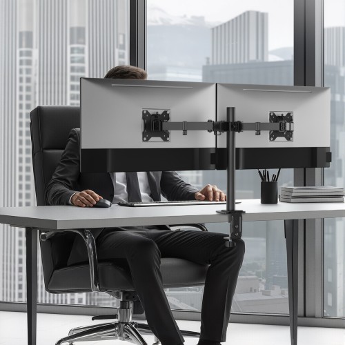 POWERTECH βάση γραφείου για 2x οθόνες PT-1552, 17-32