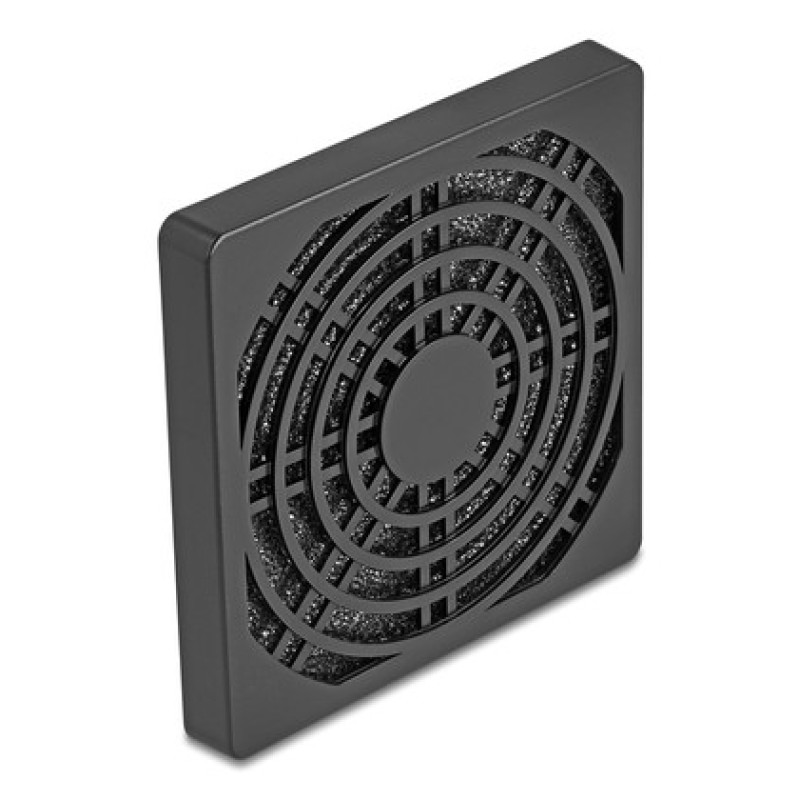 DELOCK σχάρα για 80mm ανεμιστήρα 67311 με φίλτρο σκόνης, πλαστική, μαύρη