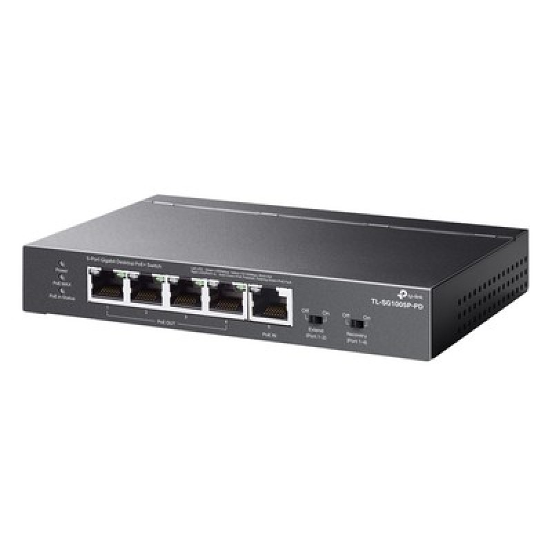 TP-LINK desktop switch TL-SG1005P-PD, 5x Gigabit θύρες, PoE+, UN/1.0