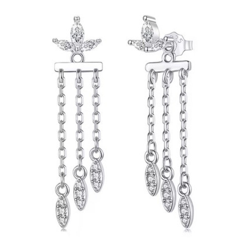 BAMOER σκουλαρίκια καρφωτά BSE1240 με κυβική ζιρκόνια, ασήμι 925, ασήμι