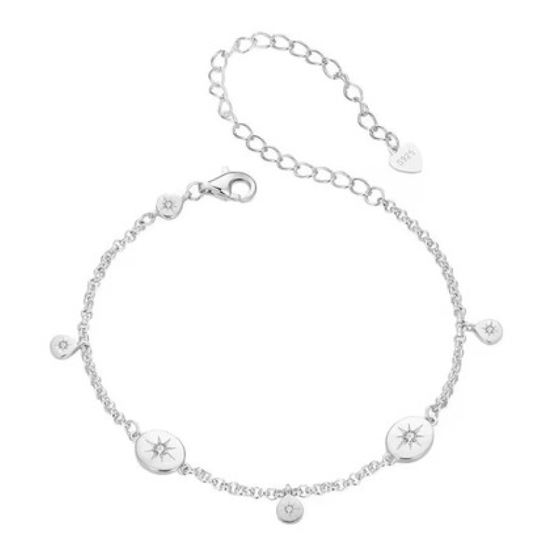 BAMOER βραχιόλι BSB182 με κυβική ζιρκόνια, ασήμι 925, ασημί