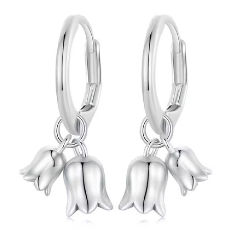 BAMOER σκουλαρίκια κρίκοι BSE909, ασήμι 925, ασημί