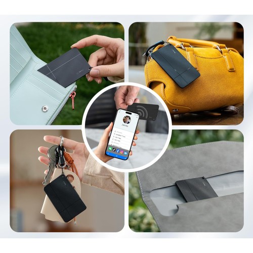 MILI ψηφιακή επαγγελματική κάρτα & tracker MiCard Duo για iOS & Android συσκευές, NFC, Bluetooth, μαύρο