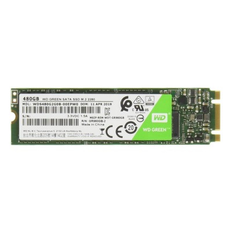 WD M.2 SATA III SSD Green WDS480G2G0B, 480GB, 545MBps, Factory Recertified