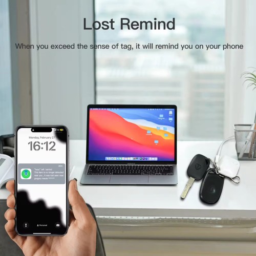 HAVEDEER smart tag ITAG03 για iOS συσκευές, Bluetooth tracker, λευκό