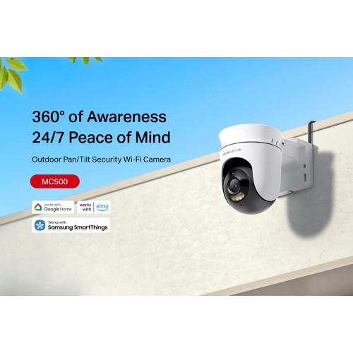 MERCUSYS smart κάμερα MC500, 1080p, WiFi, PTZ, SD, IP65, EU/1.0
