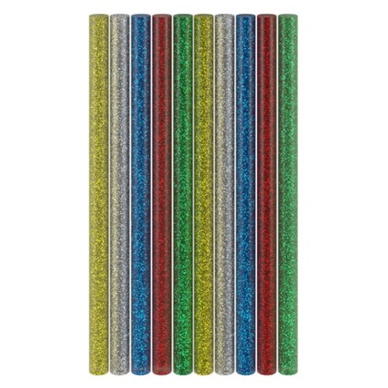 GOOBAY ράβδοι σιλικόνης 77855, Φ11mm x 200mm, glitter διάφορα χρώματα, 10τμχ
