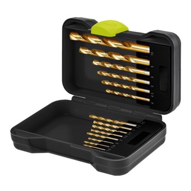 GOOBAY σετ τρυπάνια 77850 για μέταλλο, HSS, 1.5-10mm, κυλινδρικό, 15τμχ