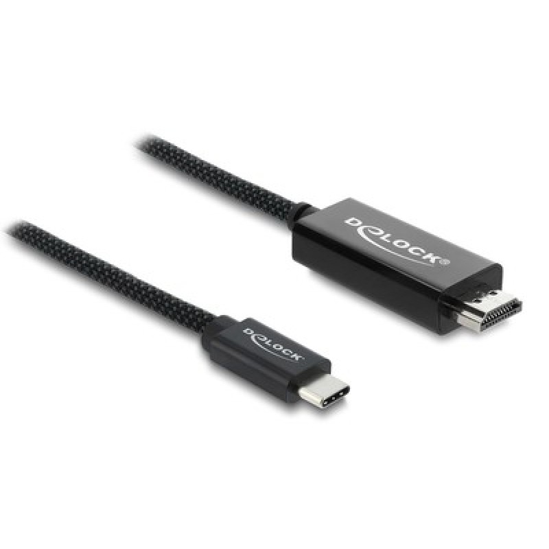 DELOCK καλώδιο USB-C σε HDMI 81704, 4K/60Hz, 2m, μαύρο