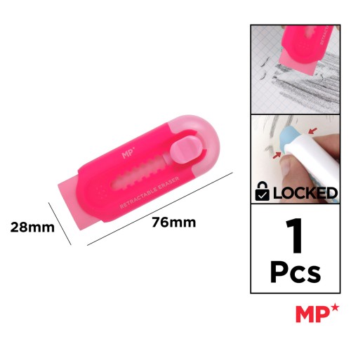 MP πτυσσόμενη γόμα για μολύβι PA1100-1, ροζ