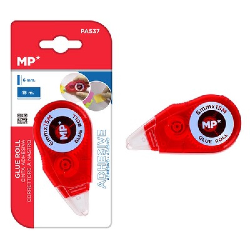MP διορθωτική ταινία PA537, 6mm x 15m, κόκκινη