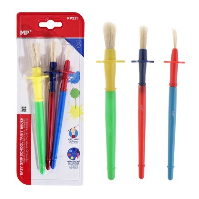 ARTIX PAINTS σετ παιδικών πινέλων ζωγραφικής PP221, διάφορα χρώματα, 3τμχ