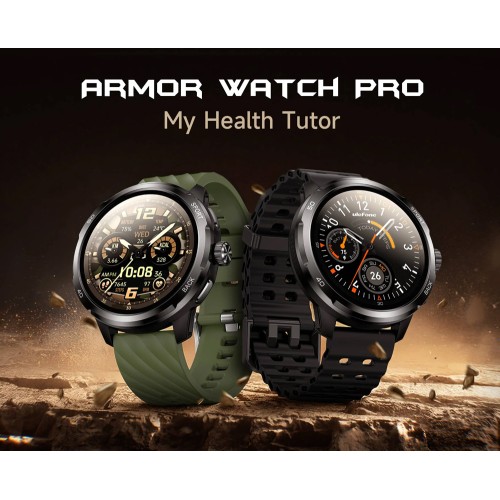 ULEFONE smartwatch Armor Watch Pro, 2x λουράκια, heart rate, 1.50