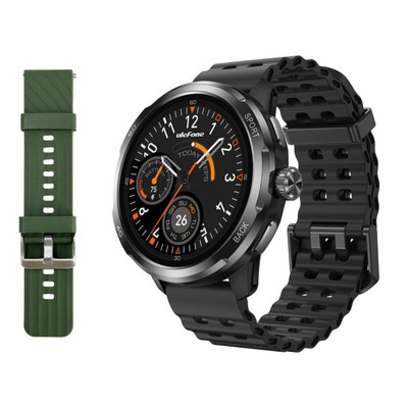 ULEFONE smartwatch Armor Watch Pro, 2x λουράκια, heart rate, 1.50