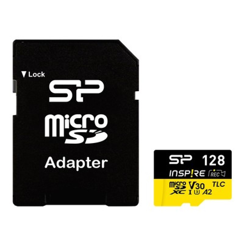 SILICON POWER κάρτα μνήμης microSDXC Inspire, 128GB, UHS-I U3 A1 V30