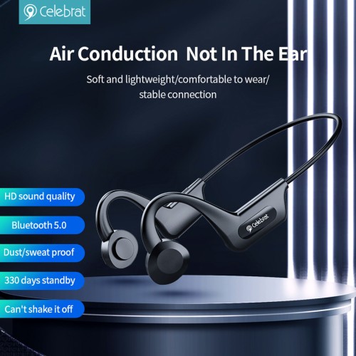 CELEBRAT open earphones SE3, Bluetooth, 180mAh, Φ16mm, μαύρα